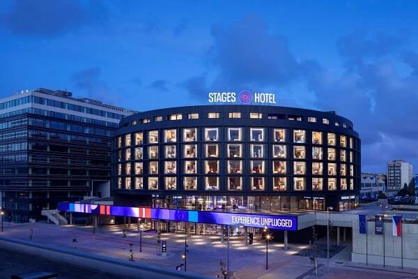 Hotel Stages Hotel Praha - hotel O2 arena Praha a hotel O2 universum exteriér budovy