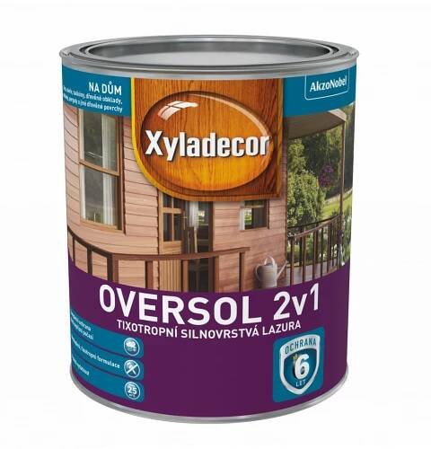  Silnovrstvá lazura XYLADECOR OVERSOL 2v1 - 0,75 L - rosewood 