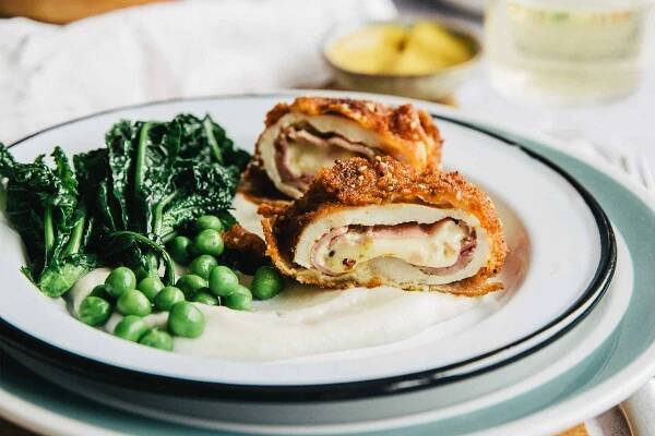 Chicken Cordon Bleu - fried