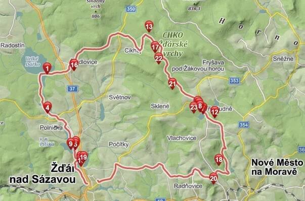 Medlovské údolí - Cyklotrasy - Žďárské Vrchy.cz