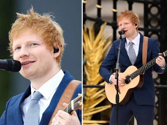 Ed Sheeran performs beautiful 'Perfect' at Jubilee pageant in tribute to the Queen's marriage