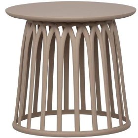 Hoorns Béžový plastový zahradní odkládací stolek Brian 50 cm