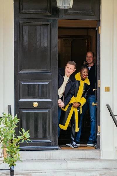 Clara Amfo, Dermot O'Leary and Prince William promoting the Earthshot Prize