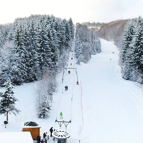 Ski areál Voithenberg Gibacht - informace a mapa