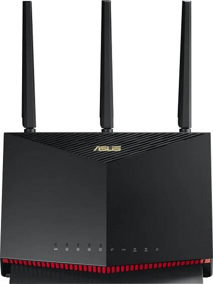ASUS RT-AX86U router zapojený do sítě 2.5 Gigabit Ethernet, 5 Gigabit Ethernet Černá