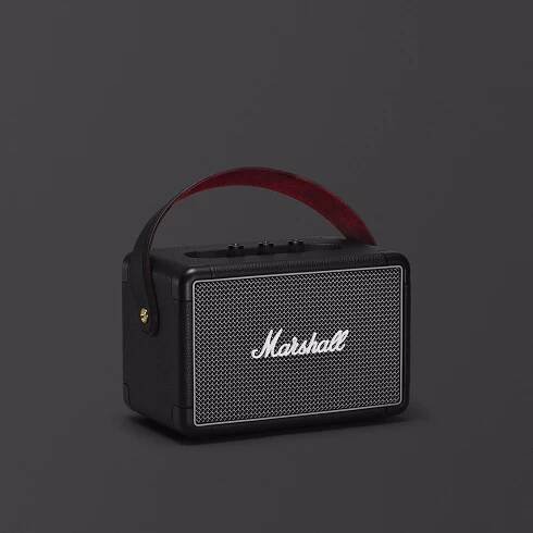 Marshall Kilburn II Black portable bluetooth speaker.