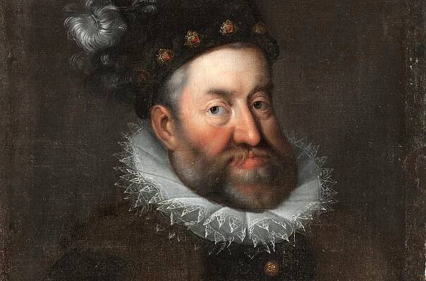 A painting of a man with fancy clothes.
