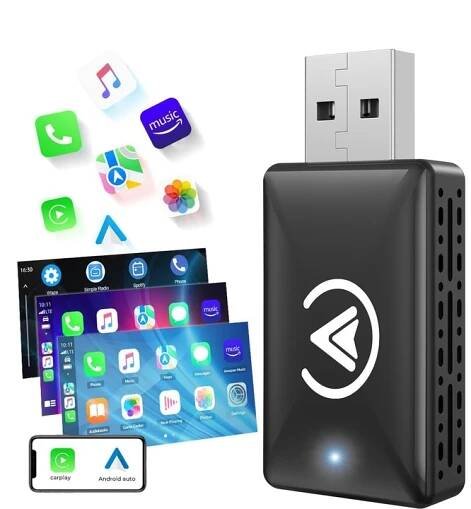 Mini bezdrátový adaptér Carplay / Android Auto USB C/A