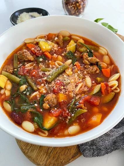 Minestrone Soup with Sausage | Sarcastic Cooking
