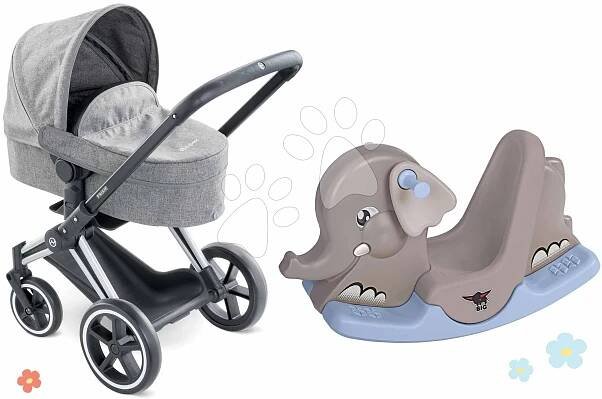 Set kočárek trojkombinace a houpačka Cybex Landau 3v1 Priam Corolle skládací s multifunkčními předními koly