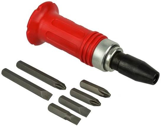 Rázový šroubovák 1/2" s adaptérem na bity, Geko G30251