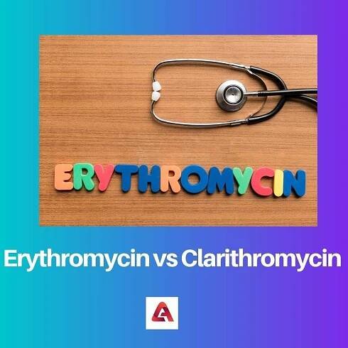 Erythromycin vs Clarithromycin: Rozdíl a srovnání