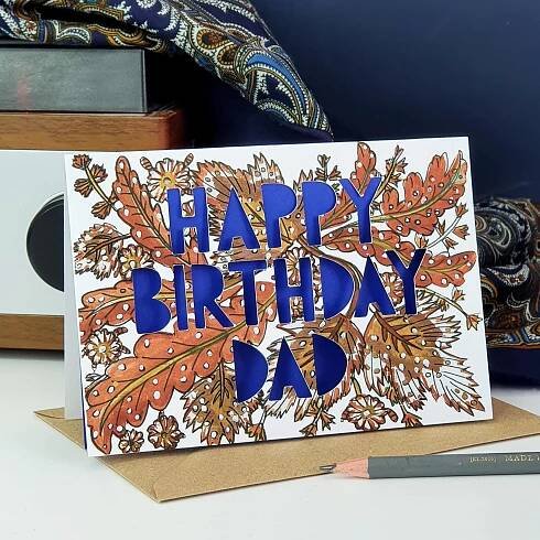 Happy Birthday Dad Paper cut Card