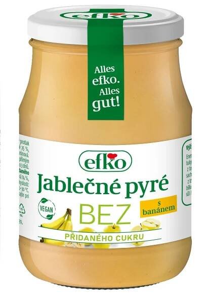 Efko Jablečné pyré s banánem bez přidaného cukru 350g