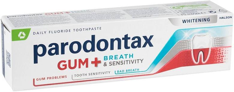 Zubní pasta PARODONTAX Gum + Breath & Sensitivity Whitening 75 ml