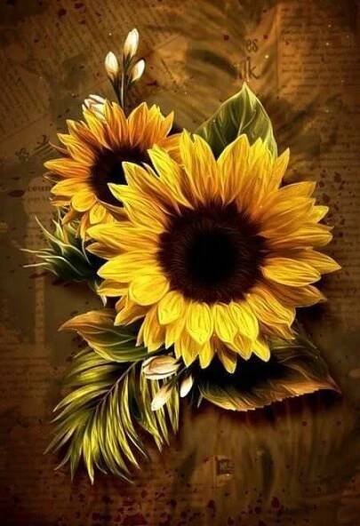 Vibrant Sunflower Painting