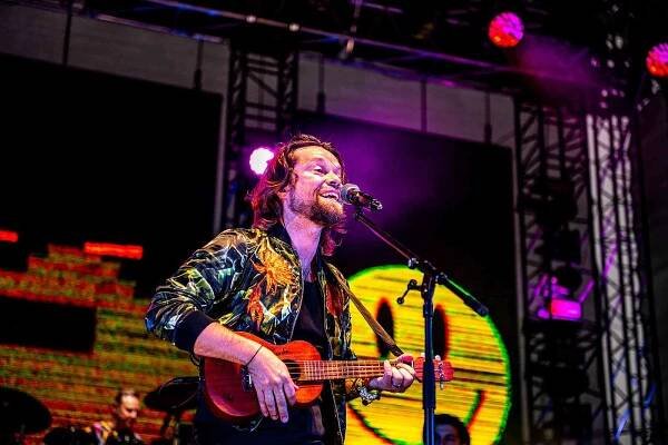Živý koncert kapely Kryštof z nádvoří pivovaru Ostravar, 21. června 2020 v Ostravě.