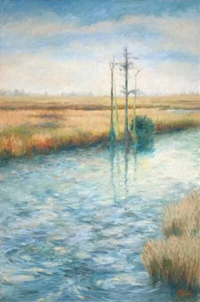 Whirling Waters painting by Lisa Strazza