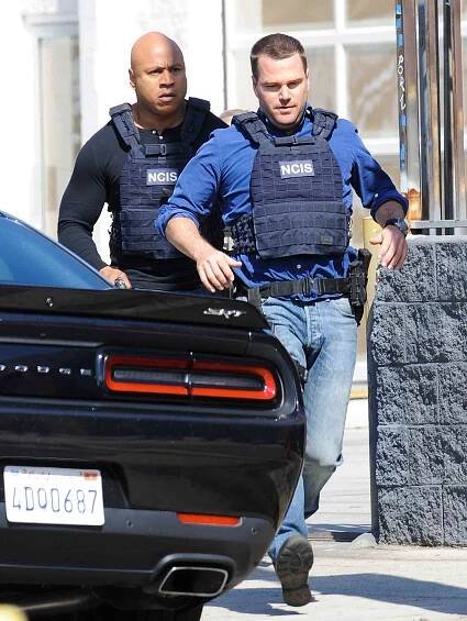 EXCLUSIVE: LL Cool J and Chris O'Donnell Film a Dramatic Scene for NCIS: Los Angeles