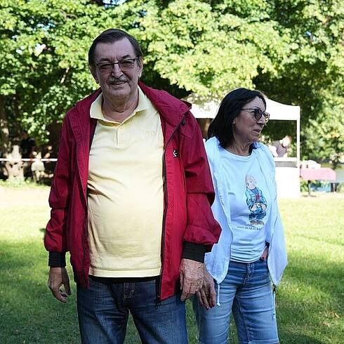 Skladatel Zdeněk Barták s manželkou