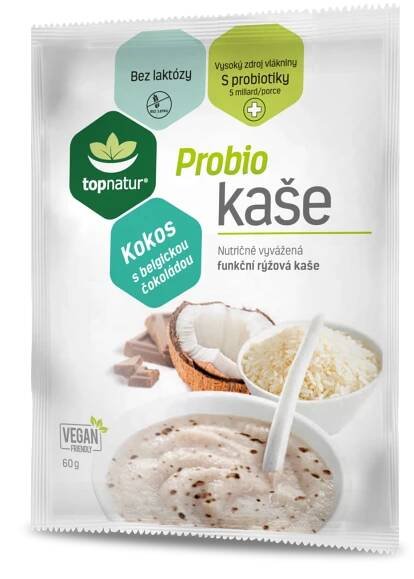 topnatur Probio KAŠA Kokos s belgickou čokoládou, ryžová kaša 60 g