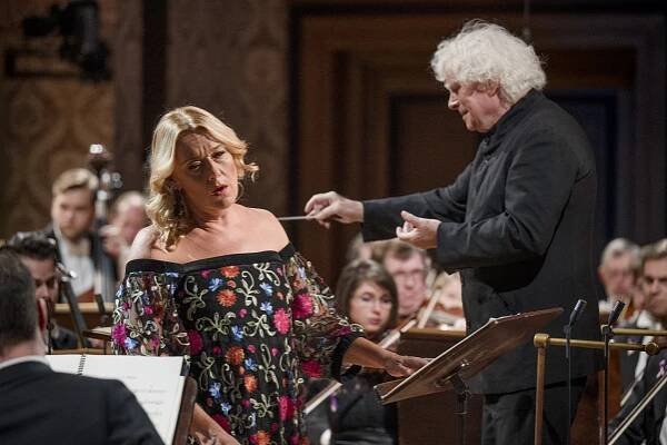 Sir Simon Rattle diriguje české a terezínské autory - Z filmu - Magdalena Kožená, Simon Rattle