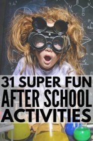 31 After School Activities for Kids! Looking for fun crafts, games, activities and lesson plans to keep busy girls and boys entertained at home after school (or while at daycare)? We’ve got 31 super fun ideas to keep kids learning and help them blow off steam once their homework is done, and we’ve included a few ways you can spend quality time with your kids to boot! 