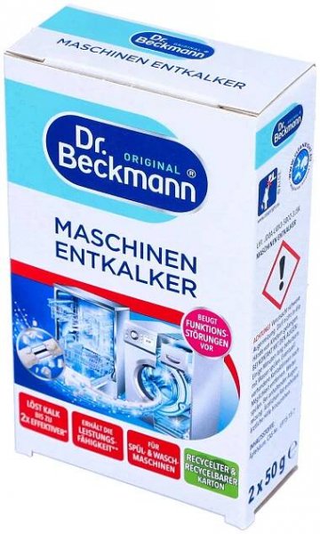 Dr.Beckmann Odvápňovač pro Pračku Praček Myček čisticí prostředek 12x50g Druh prášek