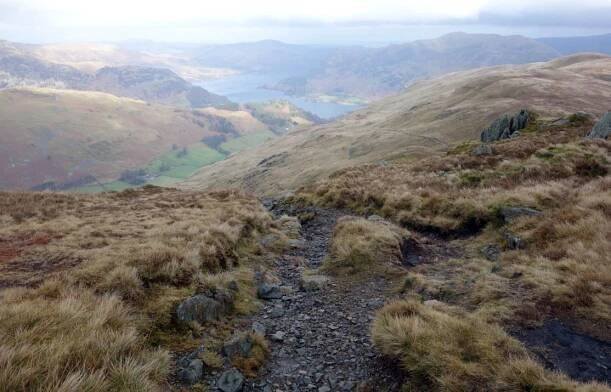 Climbing the Eastern Wainwright Fells from Patterdale in the Lake District, Arnison Crag, Birks & St Sunday Crag. 