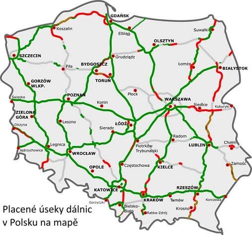 Dálnice v Polsku 2025: Poplatky & Mapa & Rychlost