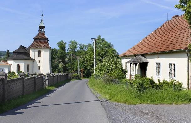 Kostel v Mrtníku, části Hvozdce
