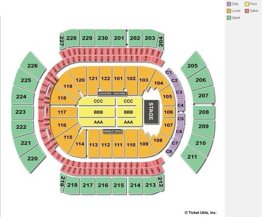 Gila River Arena, Glendale AZ - Seating Chart View