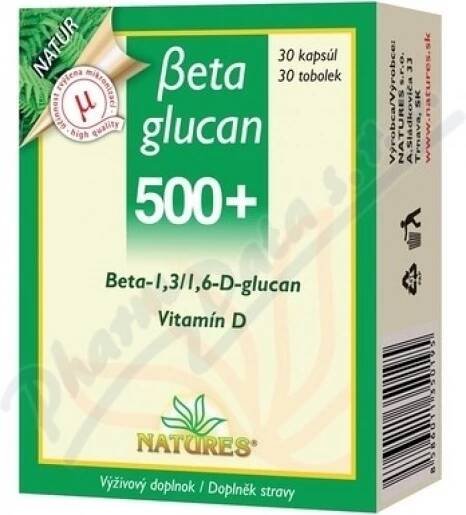 Natures beta glucan 500 30 kapslí