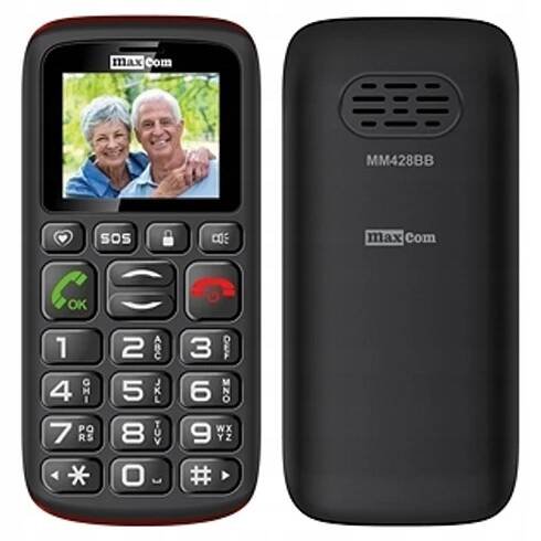 MAXCOM MM428 TELEFON PRO SENIORY S VYSOKOU HLASITOSTÍ A VELKÝM DISPLEJEM