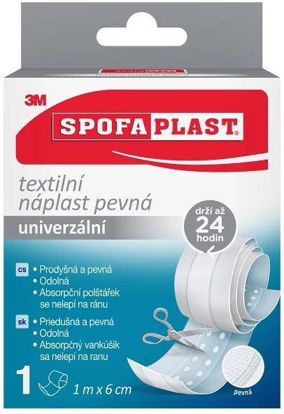 3M Spofaplast 254 Pevná textilní náplast 1mx6cm - skladem
