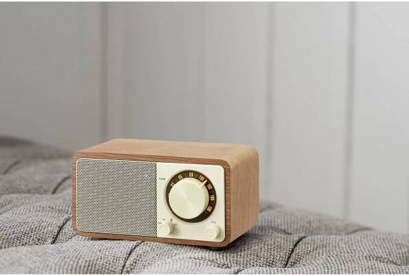 Sangean WR-7 Genuine Mini stolní rádio FM Bluetooth s akumulátorem vlašský ořech : Půhy.cz