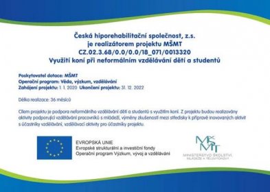 Česká hiporehabilitační společnost | Vítejte na stránkách České hiporehabilitační společnosti, kde najdete kompletní informace