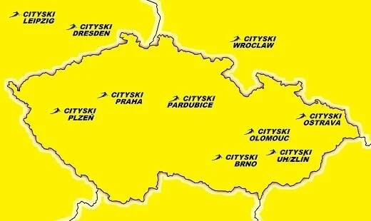 City ski nástupní místa