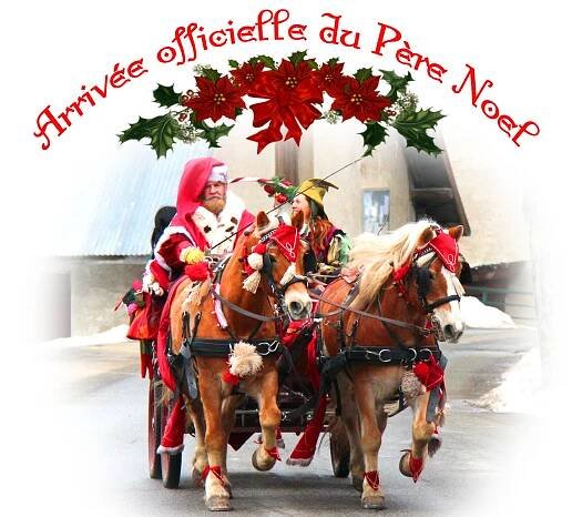 pere noel en calèche