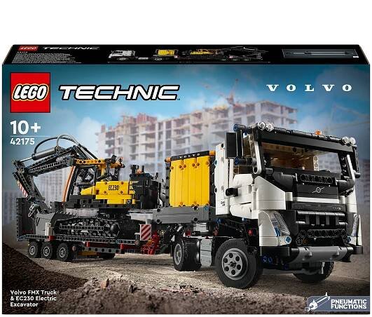 LEGO® Technic Nákladní auto Volvo FMX a elektrický bagr Volvo EC230 42175
