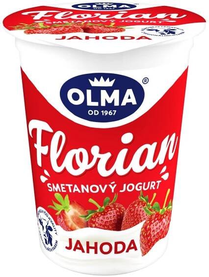 Olma Florian smetanový jogurt jahoda