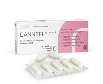 CANNEFF VAG SUP Vaginální čípky 5 kusů (Vaginální čípky a krémy)