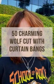 charming wolf cut with curtain bangs for ladies