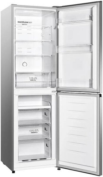 Kühl-Gefrier-Kombination Nrk418dcs4 - Edelstahlfarben, MODERN, Glas/Kunststoff (55/182,4/55,7cm) - Gorenje