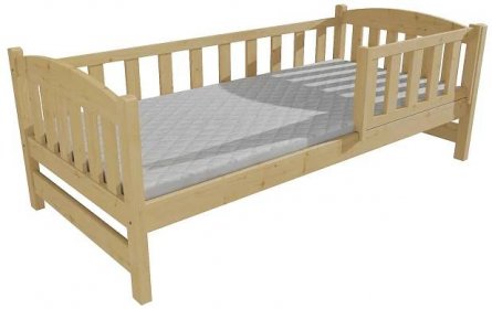 Vomaks Dětská postel DP 002 se zábranou Rozměr: 70 x 160 cm, Barva: bezbarvý lak