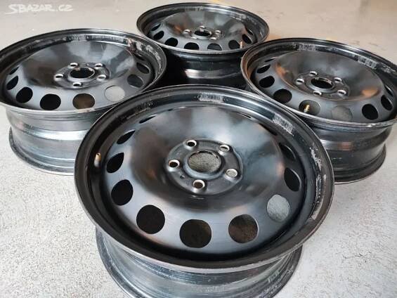 Plech disky 16 5x112 6,5J ET50 R16 R Škoda Seat VW - Traplice - Bazar