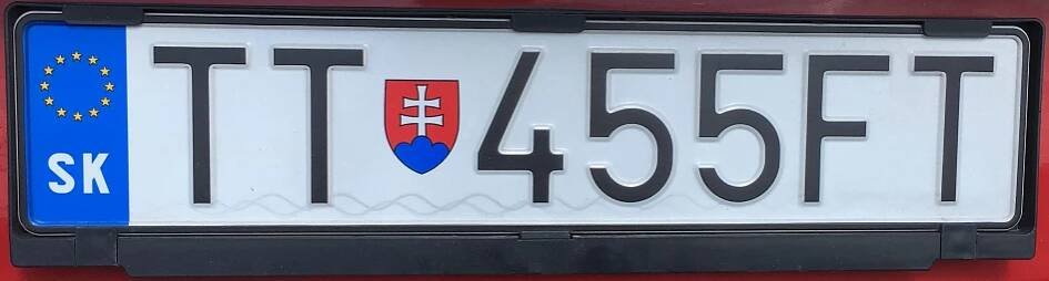 Registrační značka: TT - Trnava, foto: vlastní
