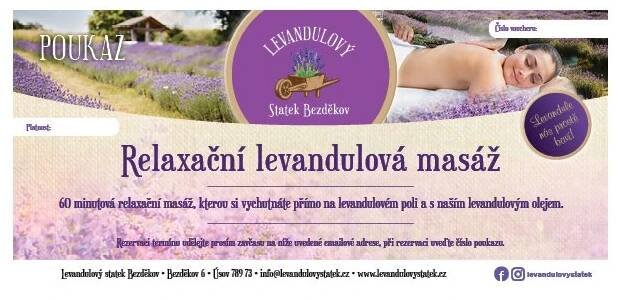 Levandulová masáž 60 min. - Levandulový statek Bezděkov