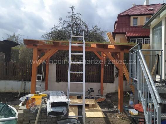 Stavba pergoly v Kadani 2022 - Hodinový manžel ŽatecHodinový manžel Žatec 