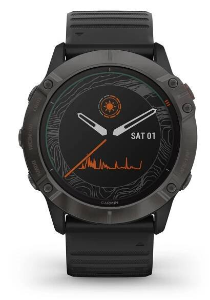 Garmin fenix 6X Pro Solar/Titanium Carbon Gray DLC/Black Smart hodinky - Muziker